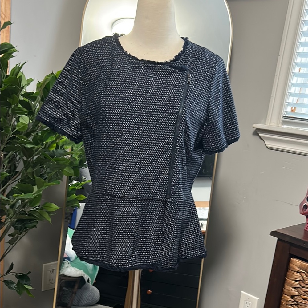 BCBGMaxAzria Elegant Black Tweed Women's Top